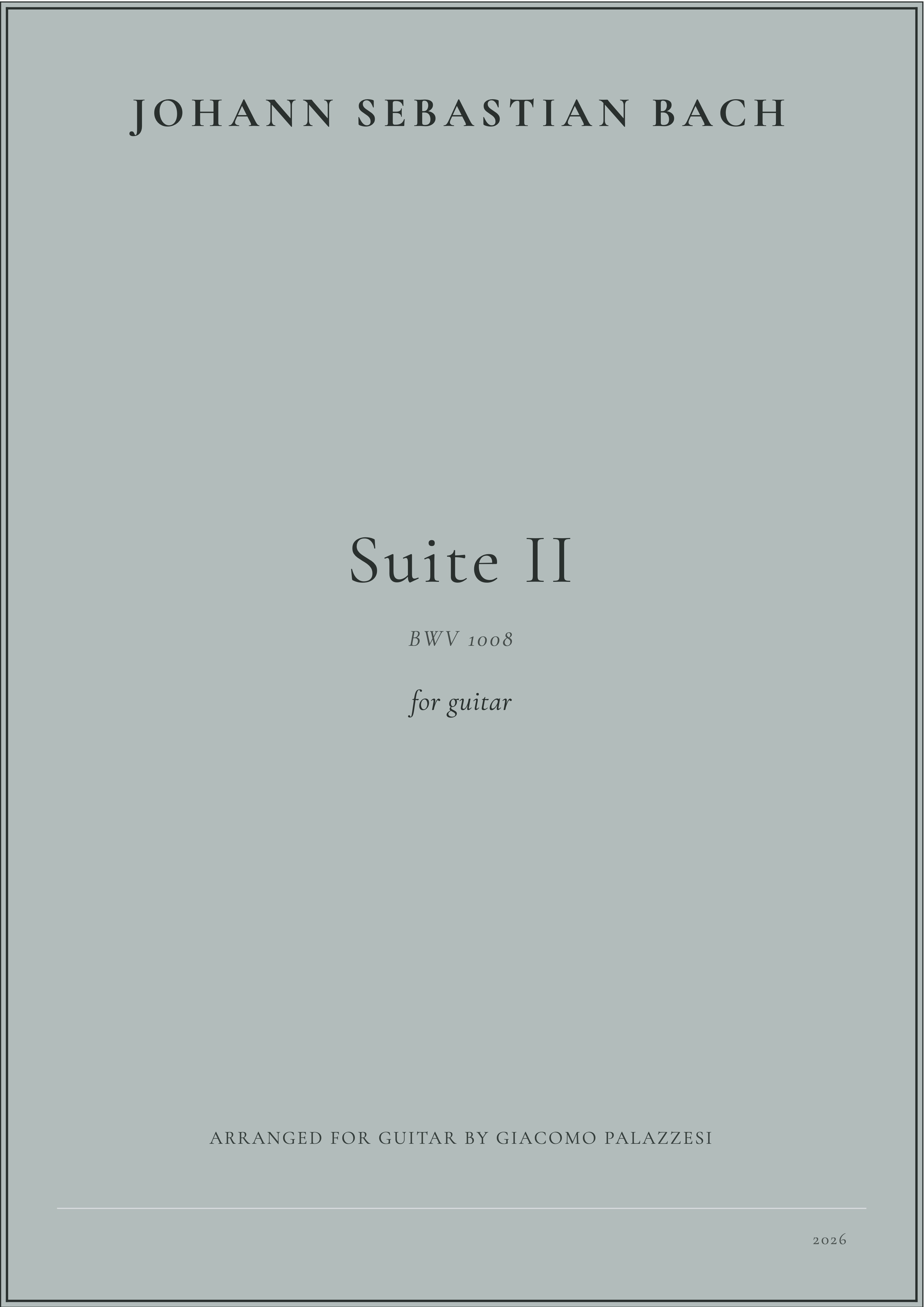 Suite II - BWV 1008